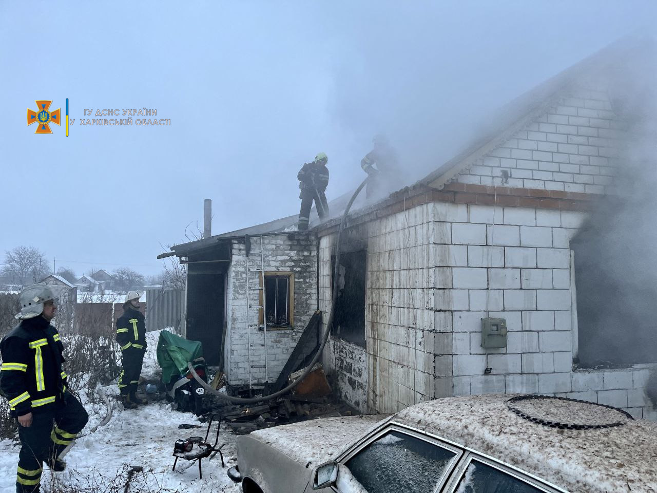 В Чугуевском районе во время пожара пострадал мужчина в возрасте 70 лет (фото)