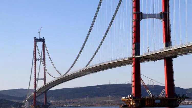В Турции через неделю торжественно откроют мост через пролив Дарданеллы (фото, видео)