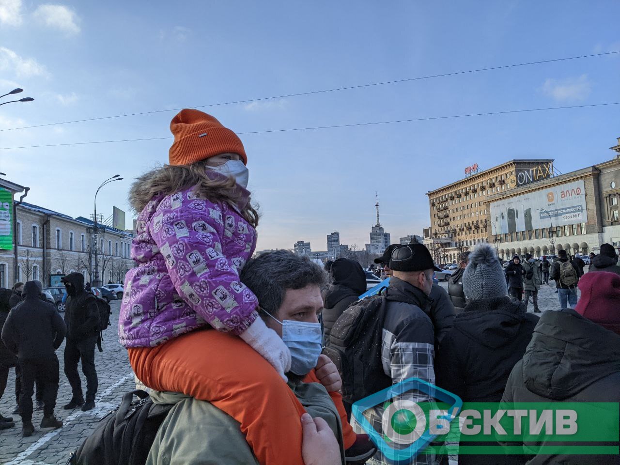 Ребенок на марше Единства в Харькове