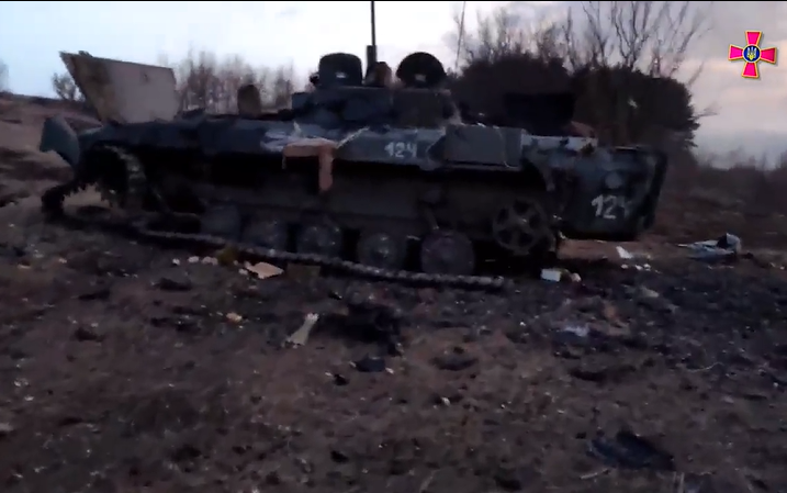 Военные показали видео ликвидированной под Харьковом батальонно-тактической группы