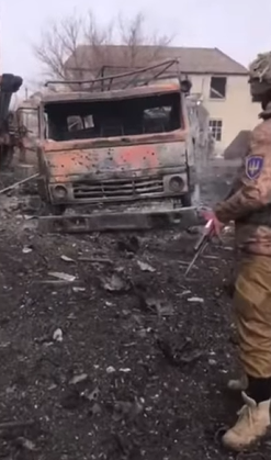 В Изюме уничтожена колонна оккупантов (видео)