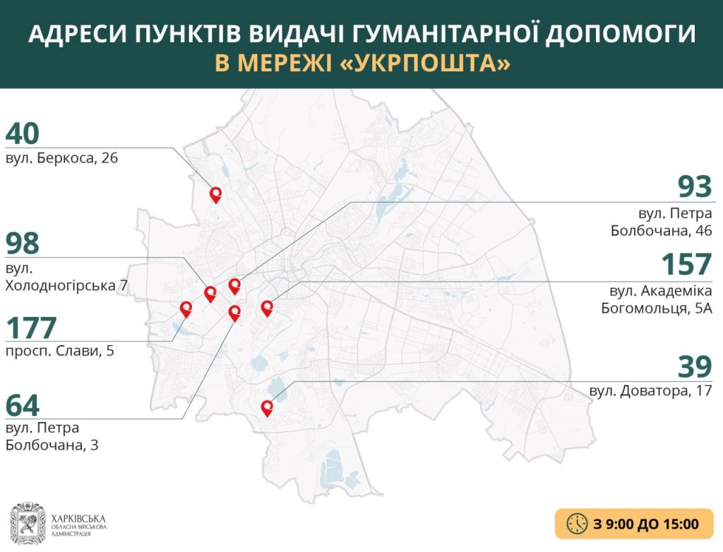 Где получить «гуманитарку» в Харькове 20 апреля (карты)