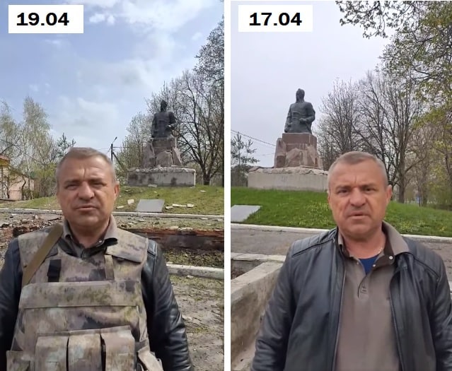 У памятника казаку Барвинку в Барвенково — воронки от обстрелов (видео)