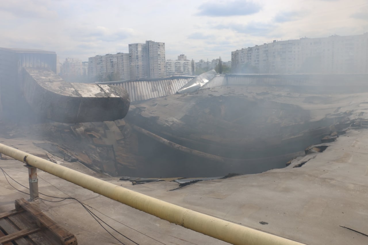 В Харькове горел торговый центр