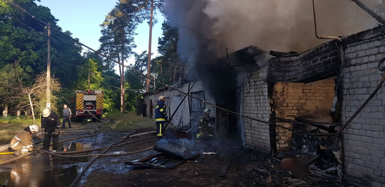 Пожар в Малой Даниловке под Харьковом
