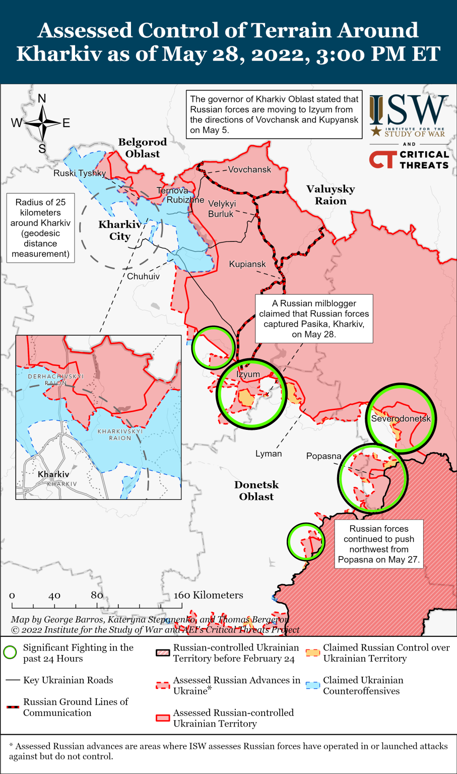 Российские наступательные операции в районе Изюма по большей части зашли в тупик — ISW
