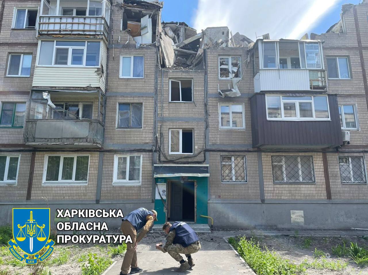 Разрушенный дом в Индустриальном районе Харькова