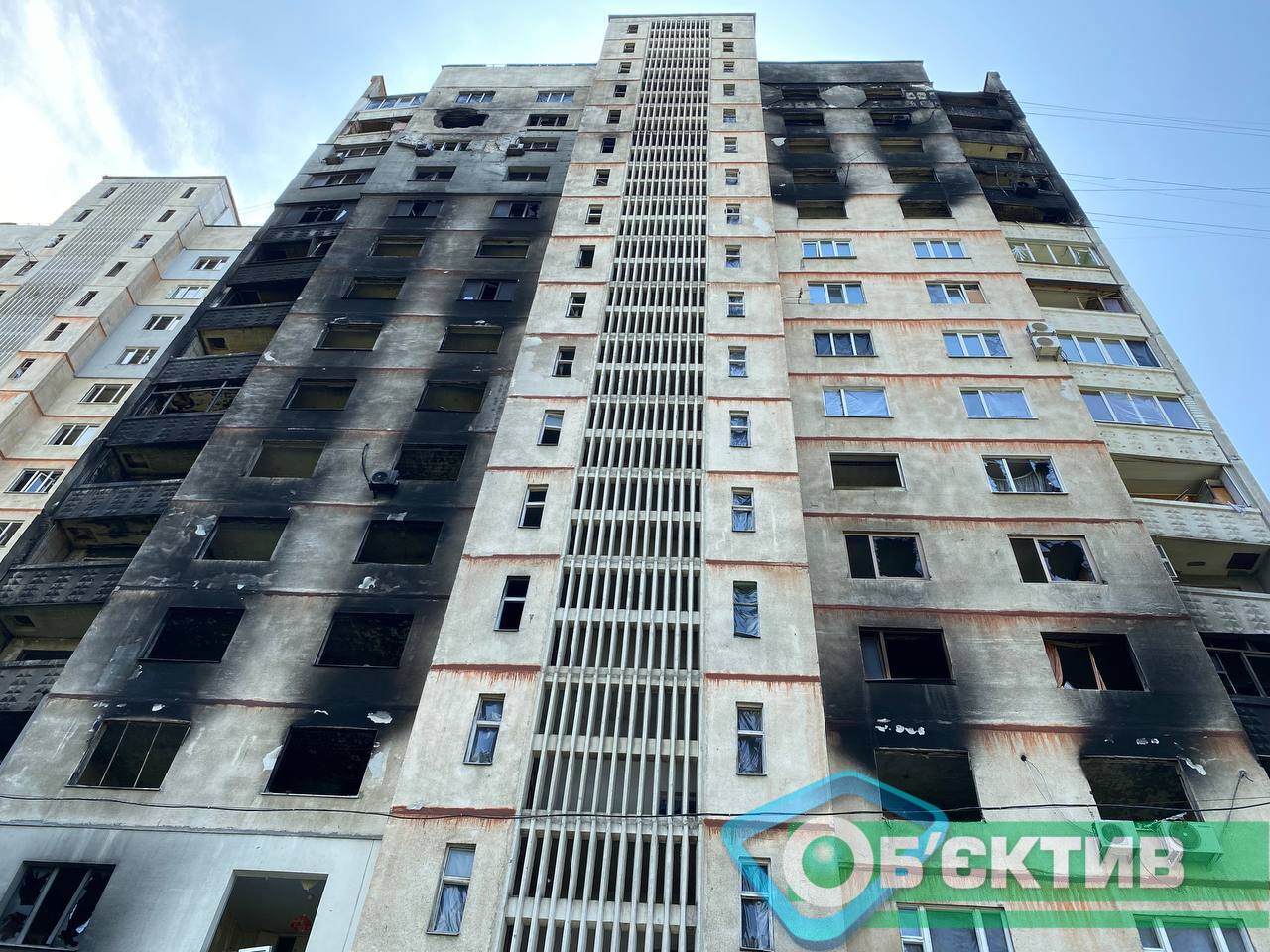 Дом на Северной Салтовке после прилета