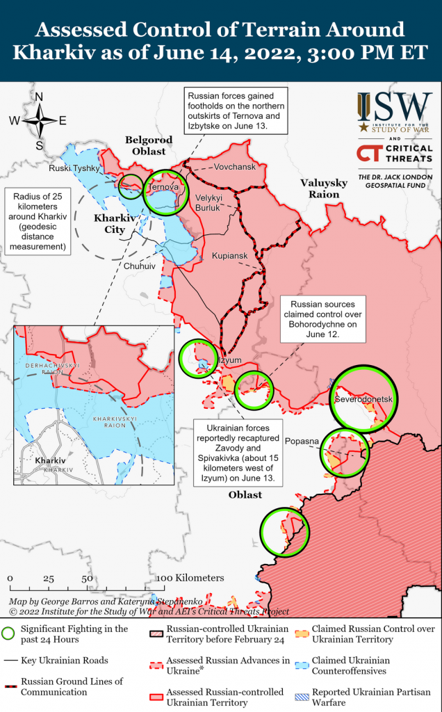 Российские войска проводят атаки в направлении Старого Салтова — ISW