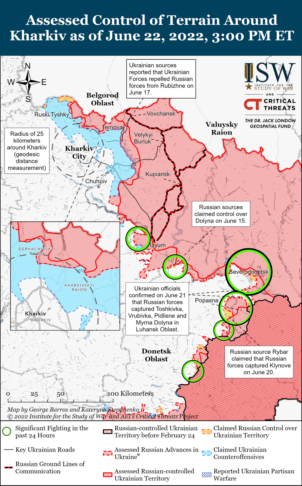 Российские войска продолжают обстреливать Харьков, сдерживая наступление ВСУ – ISW