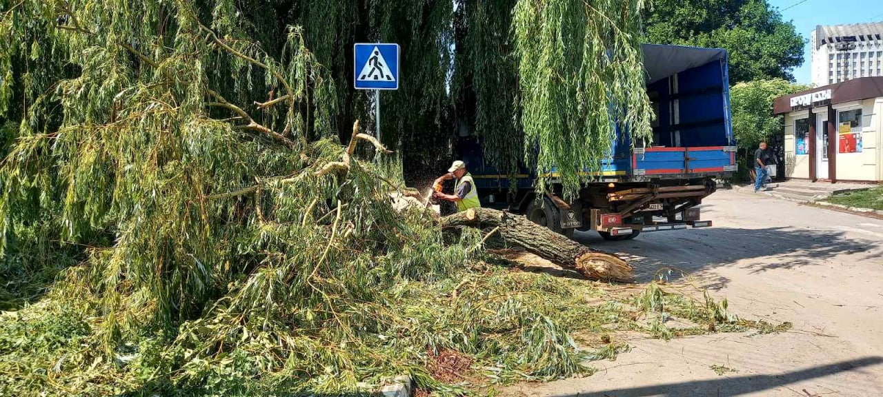 В харькове ликвидируют последствия непогоды