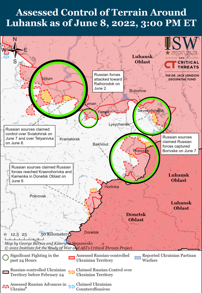 Украинские силы продолжают вести гибкую оборону Северодонецка — ISW