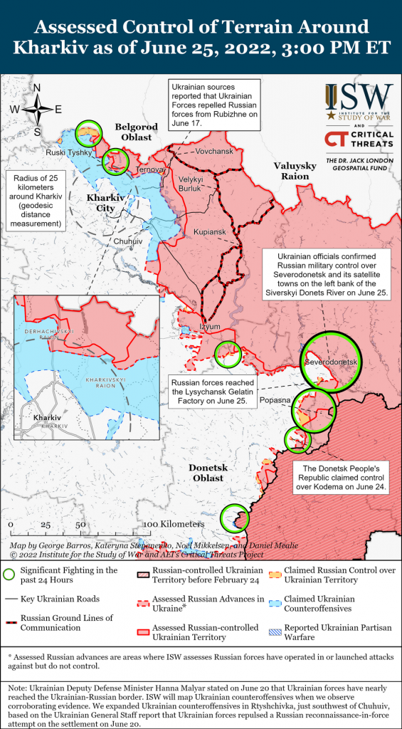 Российские войска ведут бои за села в «серой зоне» на севере Харьковской области — ISW