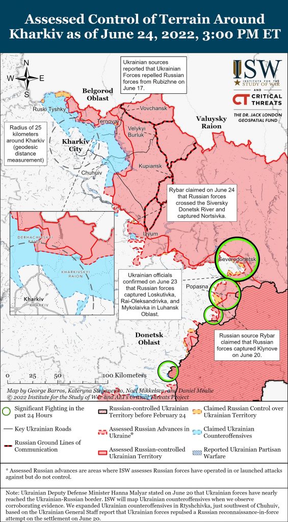 Попытки россиян наступать под Изюмом остаются безуспешными – ISW