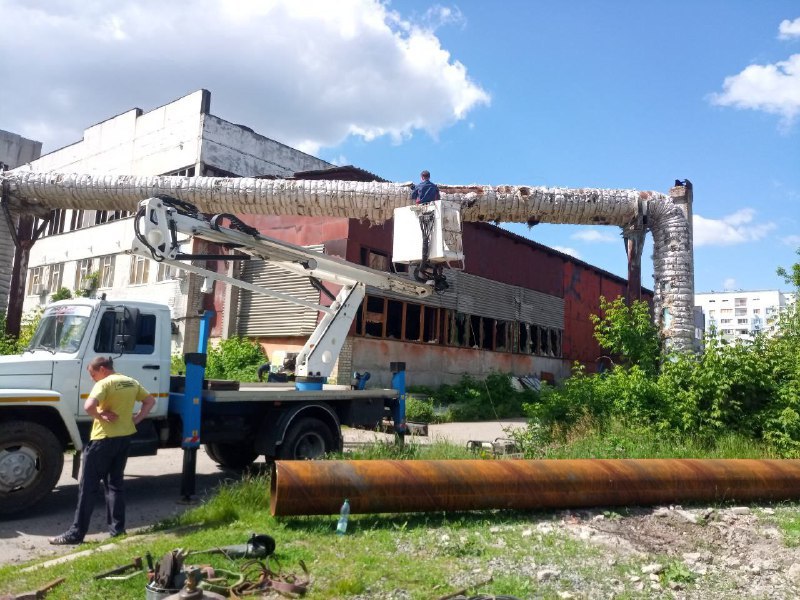 В Харькове восстанавливают разрушенные обстрелами котельные (фото)