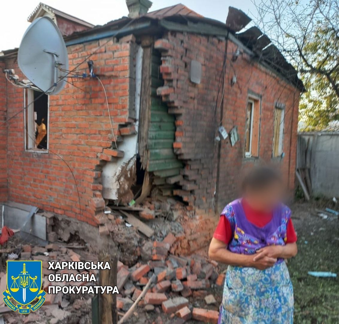 Дом в Золочеве после обстрела 9 июня