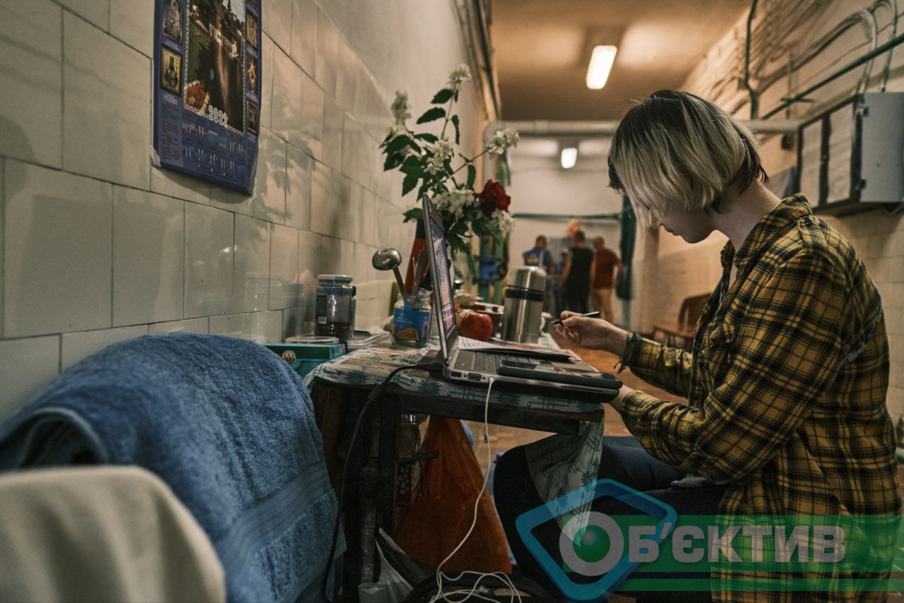 Харьковчанка Настя учится в бомбоубежище