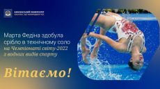 Харьковская синхронистка завоевала «серебро» чемпионата мира