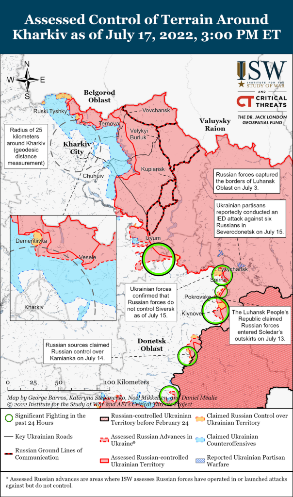 На Харківщині окупанти зосередилися на обороні — ISW