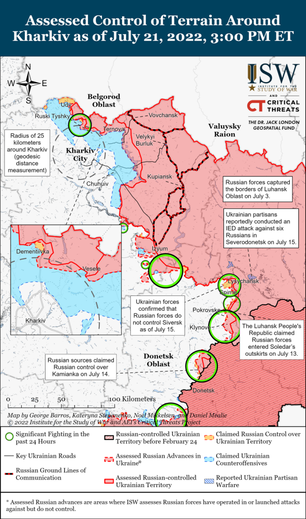 Росіяни здійснили ще одну невдалу атаку на північ від Харкова – ISW