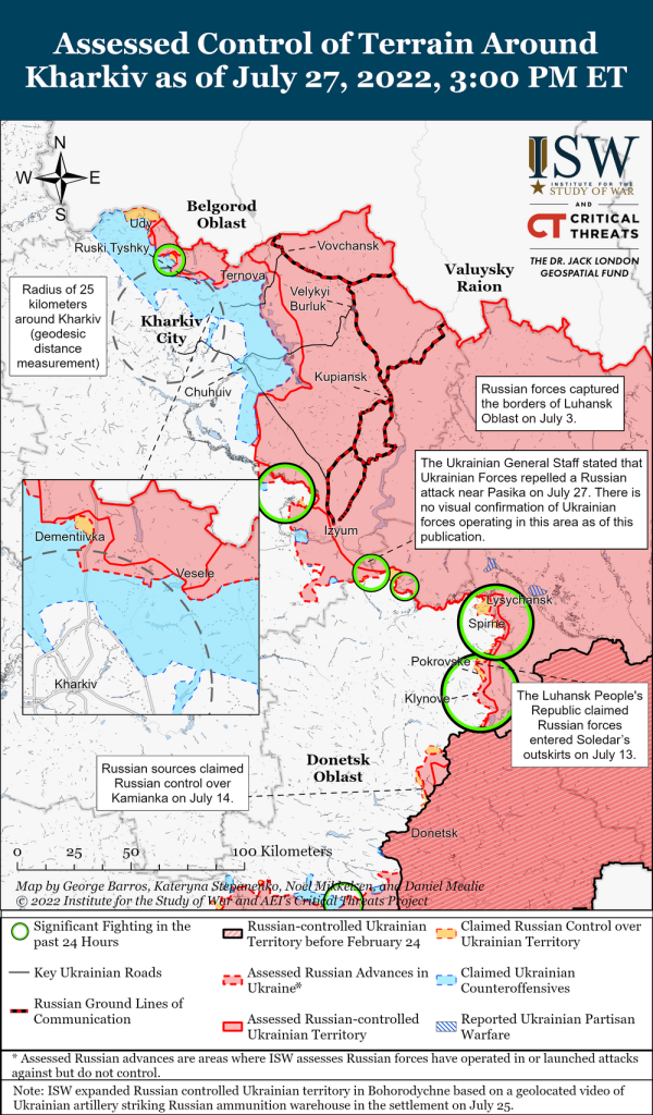 К северу от Харькова продолжаются ожесточенные бои — ISW