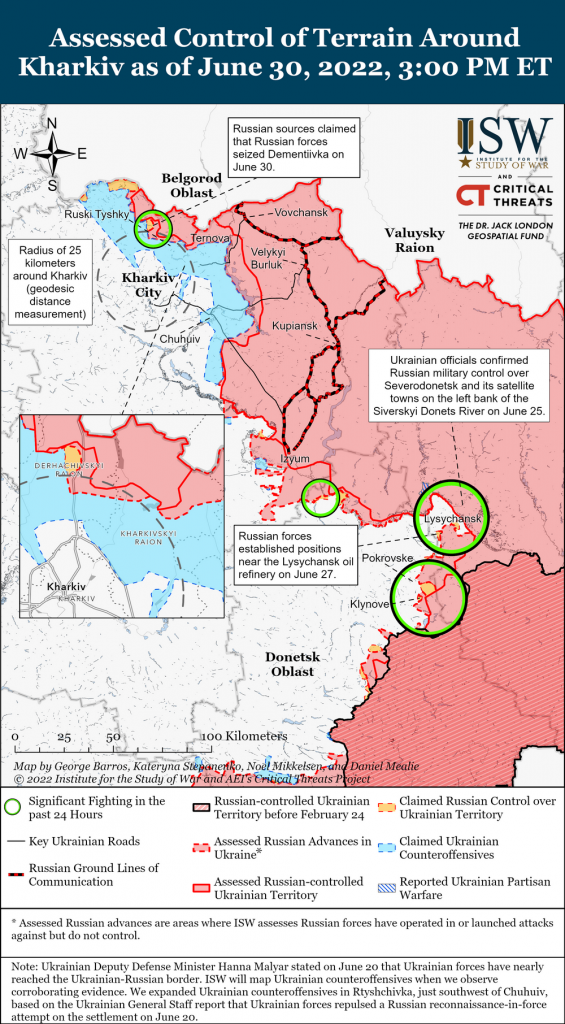 На севере Харьковской области продолжаются ожесточенные бои — ISW
