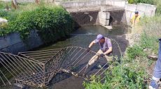 В Харькове очищают от мусора и веток дождеприемные колодцы (фото)