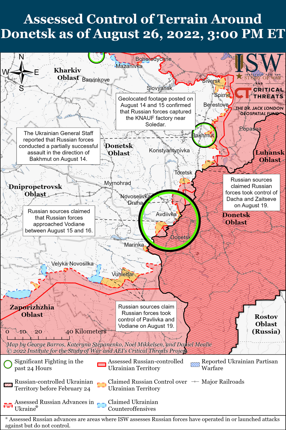 Россияне продолжают атаковать ВСУ юго-западнее Изюма — ISW