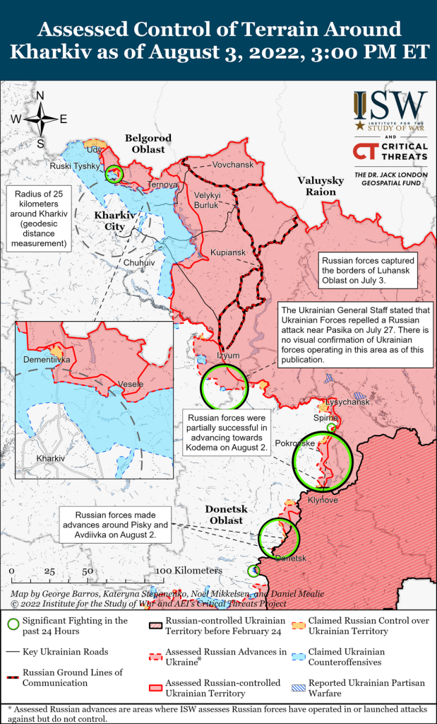 Войска РФ не смогли продвинуться в направлении Дементиевки – ISW