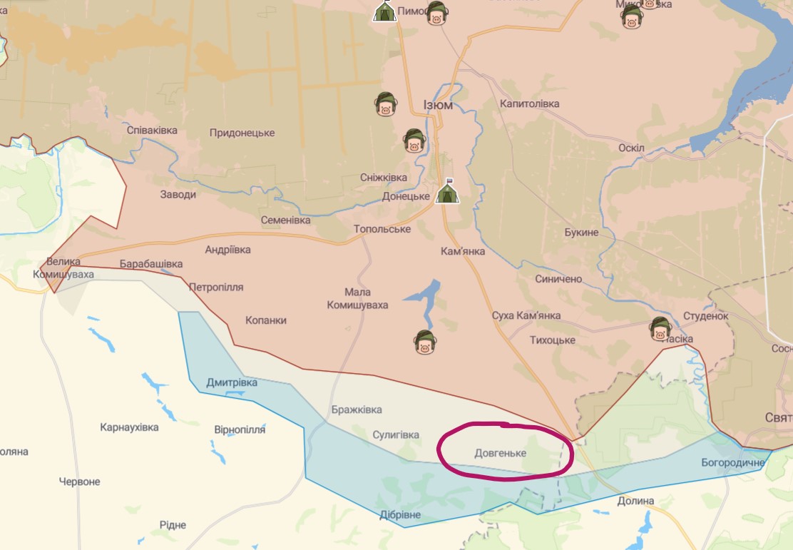 Село Долгенькое на Изюмщине уже за нами, по некоторым данным — Арестович
