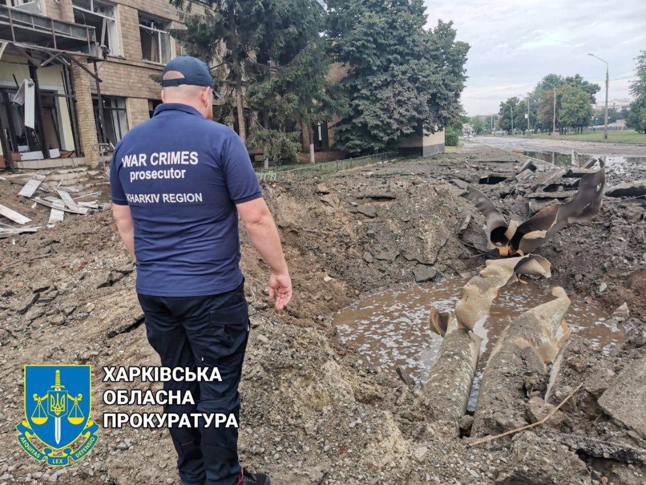Прокурор на месте обстрела Харькова 13 августа