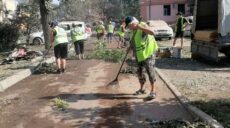 В домах на Салтовке, пострадавших от обстрела, проводят восстановительные работы (фото)