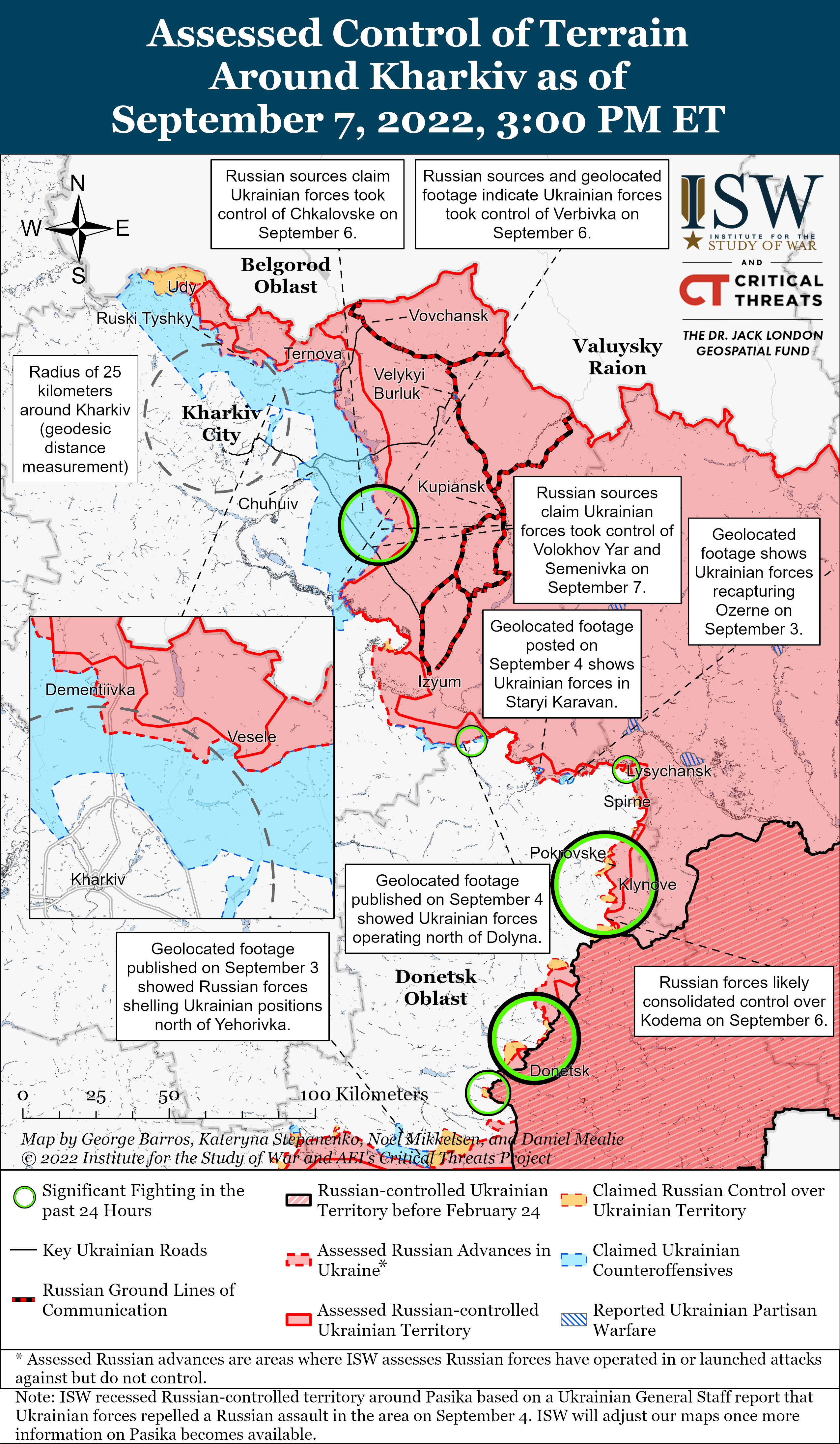На Харківщині ЗСУ відвоювали 400 квадратних кілометрів території – ISW