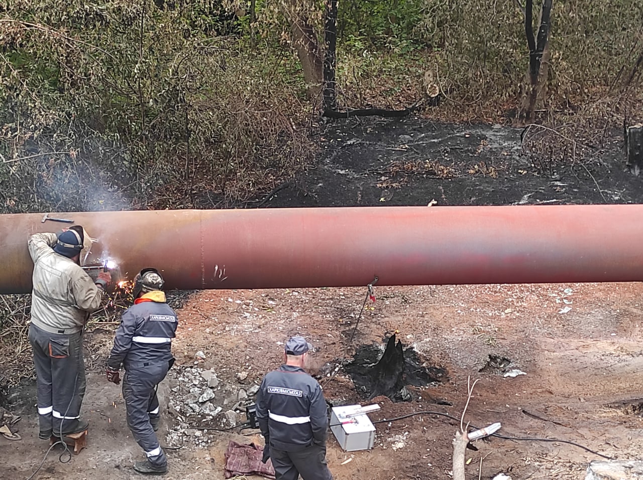 В Харькове газовики оперативно устранили аварию на газопроводе после "прилета"
