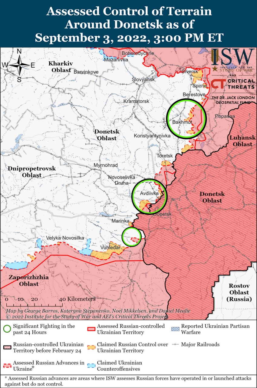 ISW про ситуацію під родзинками 3 вересня