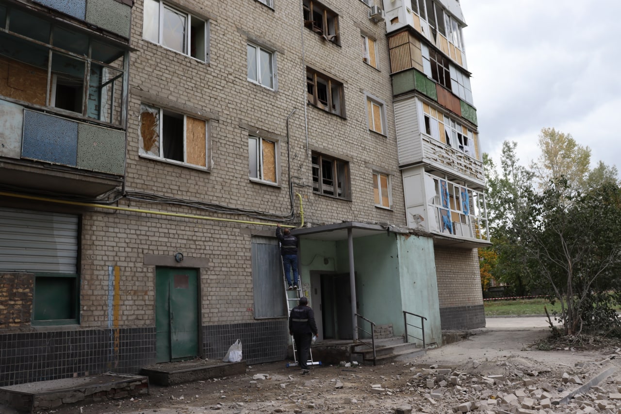 В доме, который обстреляли оккупанты в Холодногорском районе, подключили газ