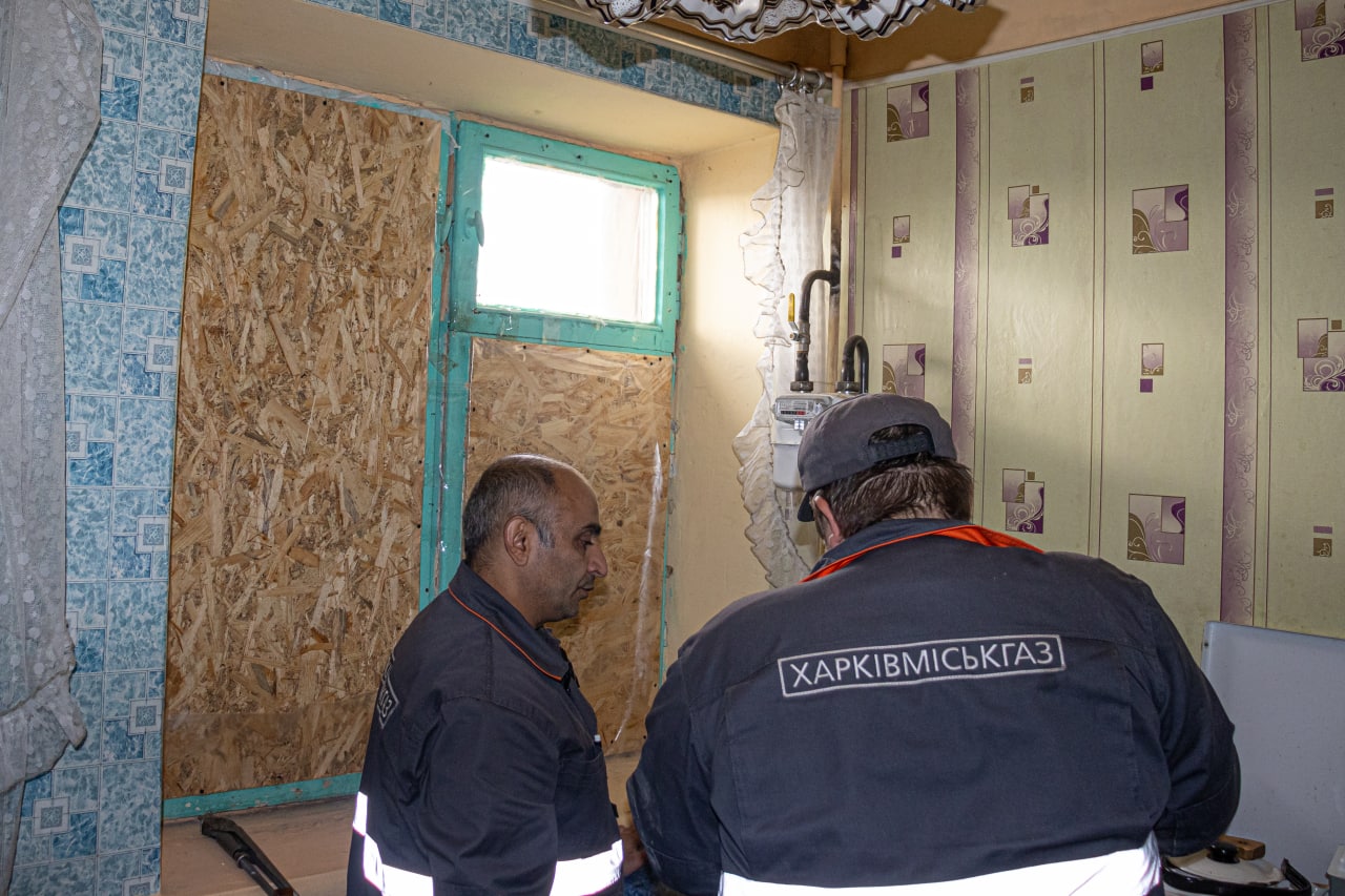 В доме, который обстреляли оккупанты в Холодногорском районе, подключили газ