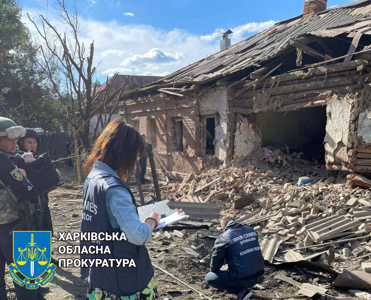 В Харькове разрушен дом обстрелом 9 сентября