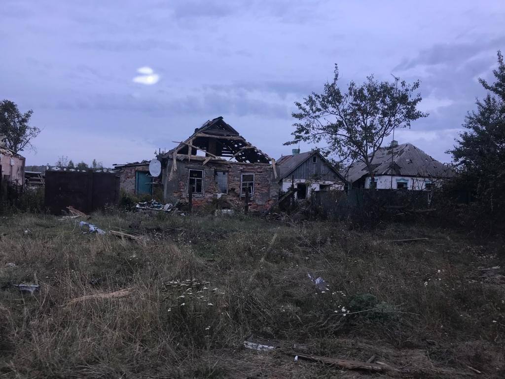 Зруйновані будинки у прикордонному селі Уди на Харківщині
