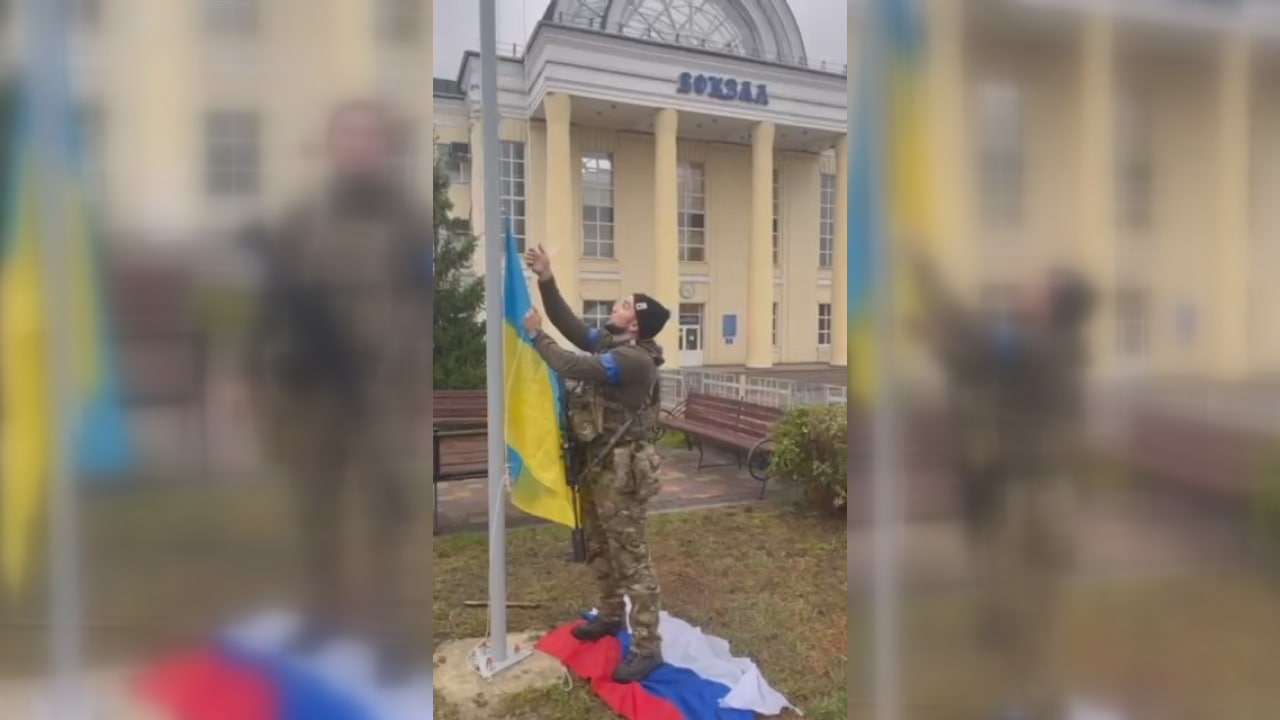 У Куп’янську-Вузловому підняли прапор України – відео ГУР Міноборони