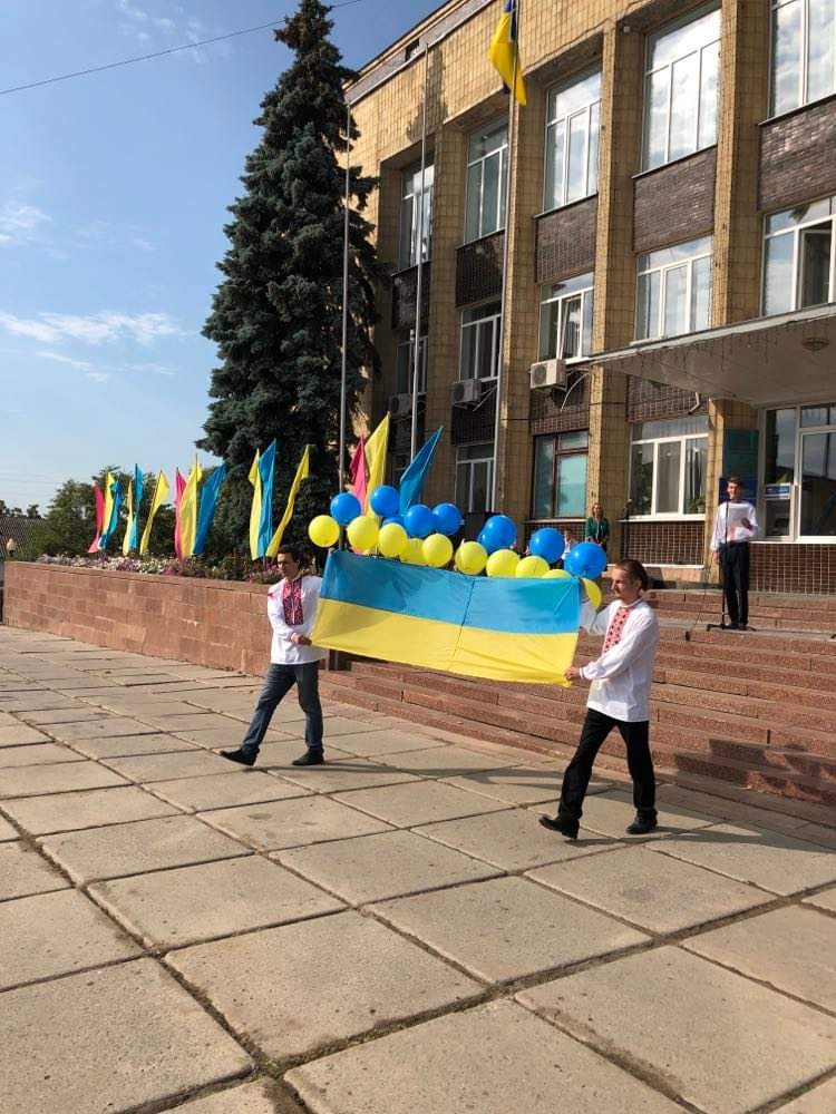 Купянская РВА с флагом Украины