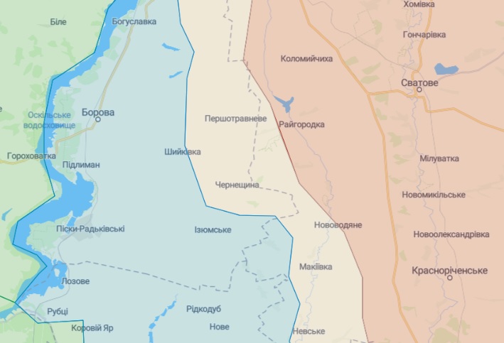 Борівська громада на карті Deep State 6 жовтня