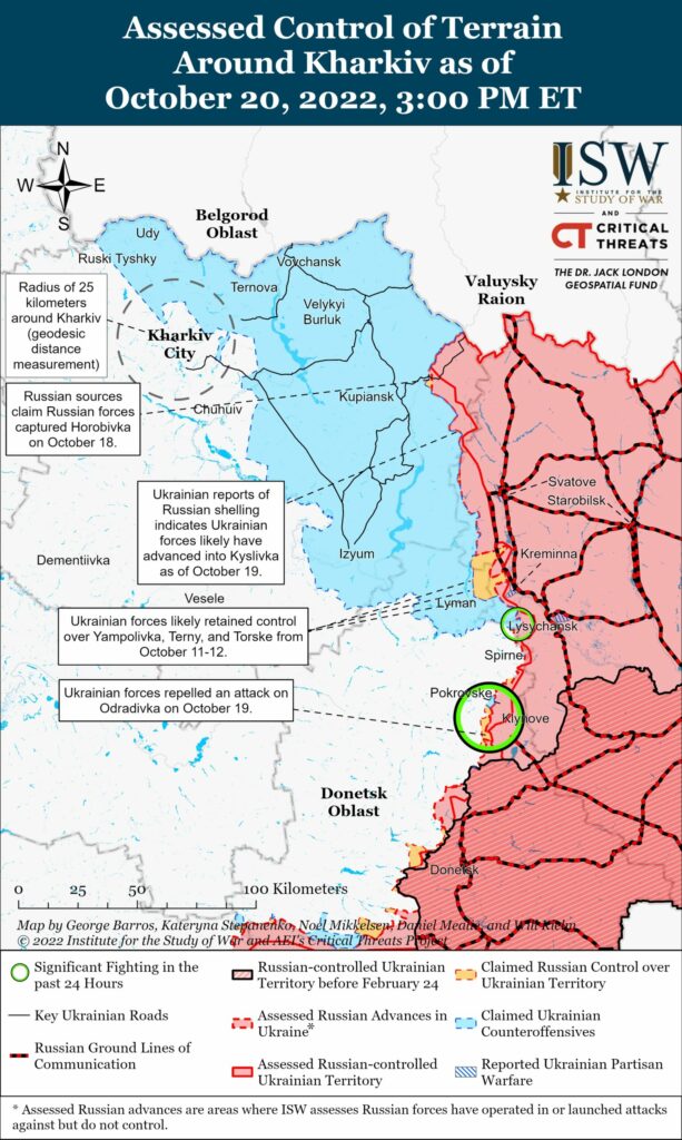 Источники РФ продолжают утверждать, что укрепляют позиции на Харьковщине – ISW
