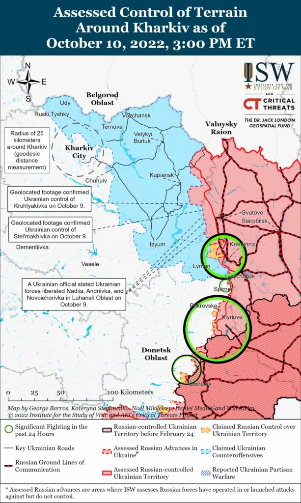 Боевые действия контрнаступления переместились из Харьковщины на ​​Луганщину