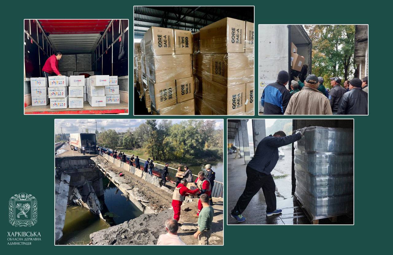 Продукты и одеяла: более 300 тонн гумпомощи получили на Харьковщине