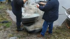 На Печенежском водохранилище госэкоинспекторы уже «гоняют» рыбаков с сетями