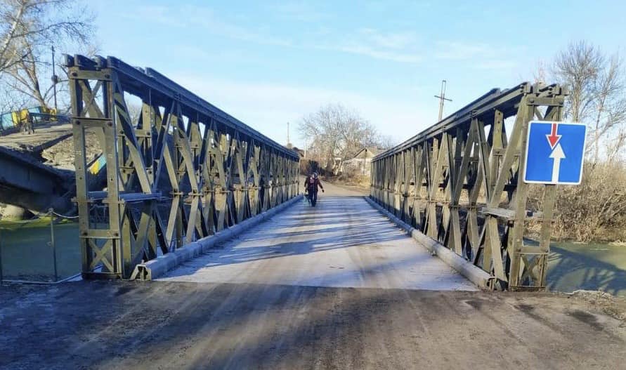 На Харківщині завдяки допомозі Чехії з’явилася тимчасова переправа через річку