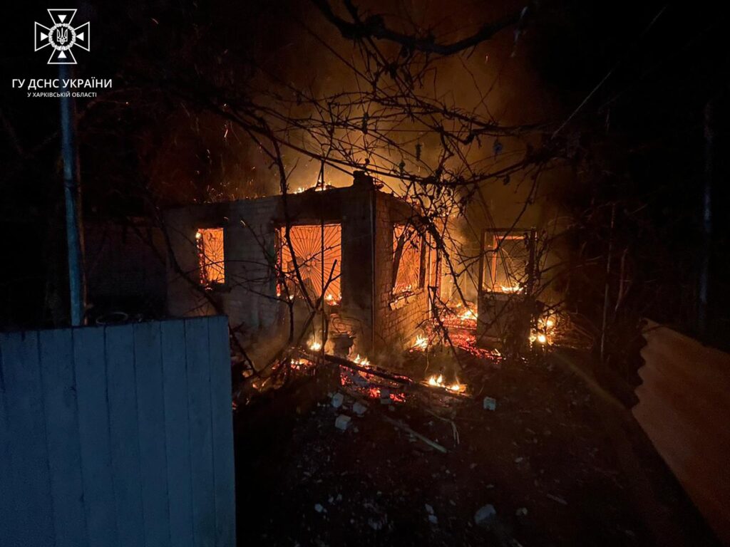На Харьковщине 39-летний мужчина пострадал в огне (фото)