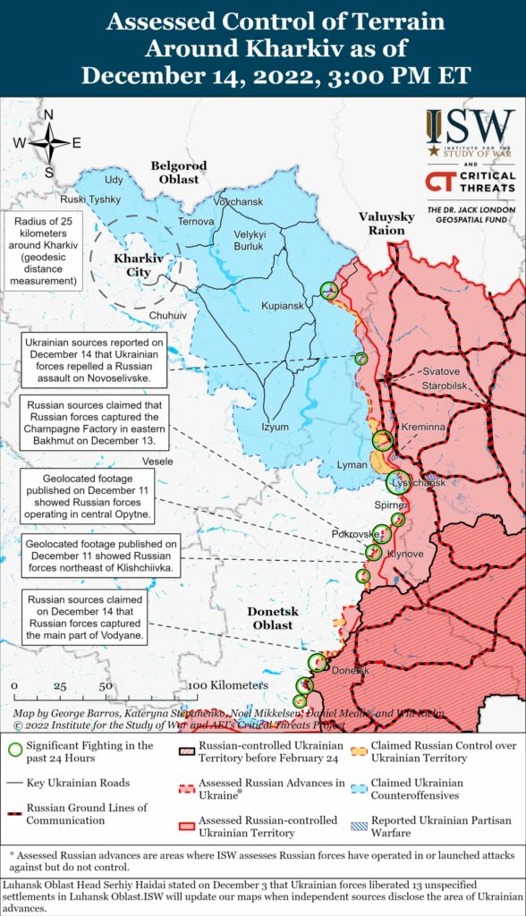 Війська РФ можуть відновити наступ у напрямку Харківщини – ISW