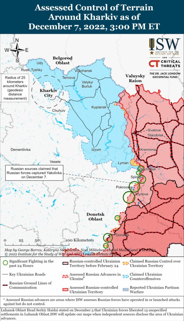 Російські сили збільшують темп контратак на сході від Харкова – ISW